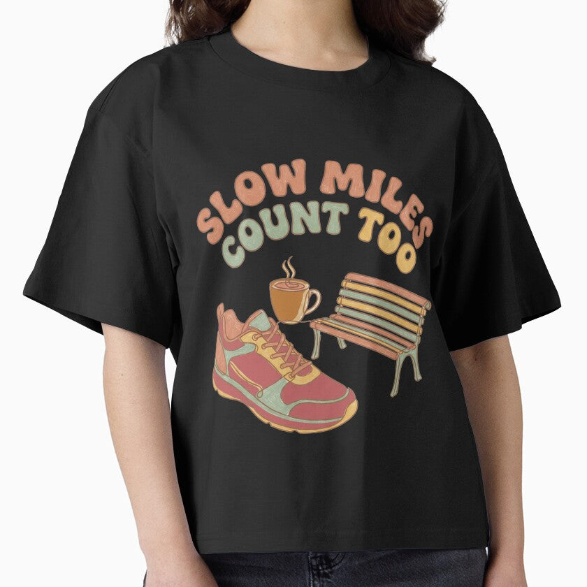 Slow Miles Count Too – Run Club Coffee Culture Design by KAYJAY DESIGNS