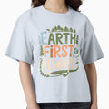 Earth First Always – Woodland Style Hand Drawn Eco Forest Message by Taans-Creation