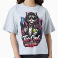 Too Cool For Pressure Cat Pickleball Neon Art by Xemora