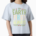 Earth First Always – Earth with Trees and Leaves by Taans-Creation