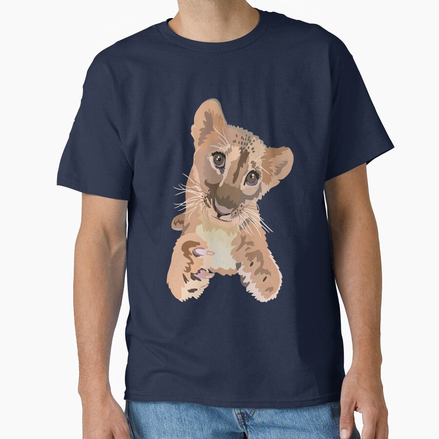 Lion Cub Illustration Wildlife Art by PrettylittlepastelUk