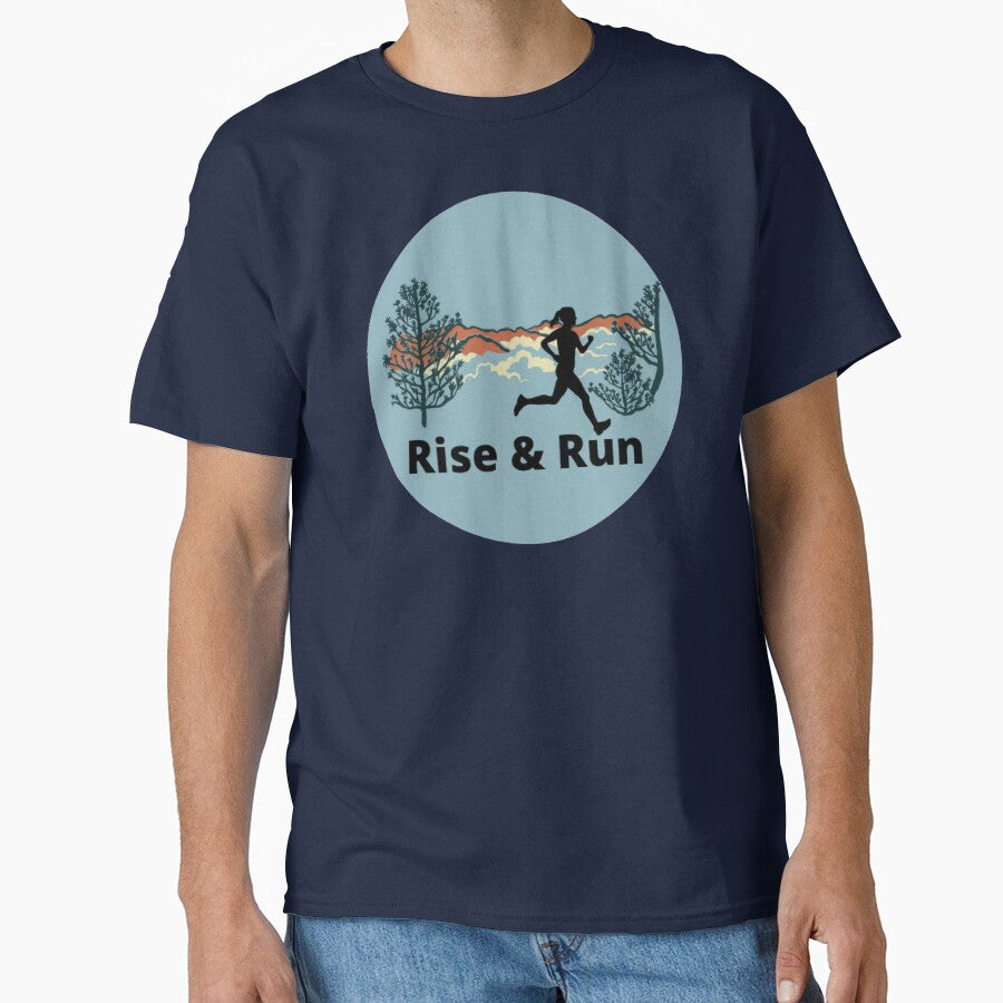 Rise & Run - design for runners, trail runners, ultra runners, marathon runners by Bexxadoodles