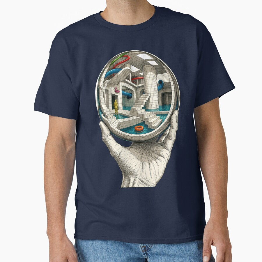 Poolrooms Hand With Reflecting Sphere Escher by simdragonart