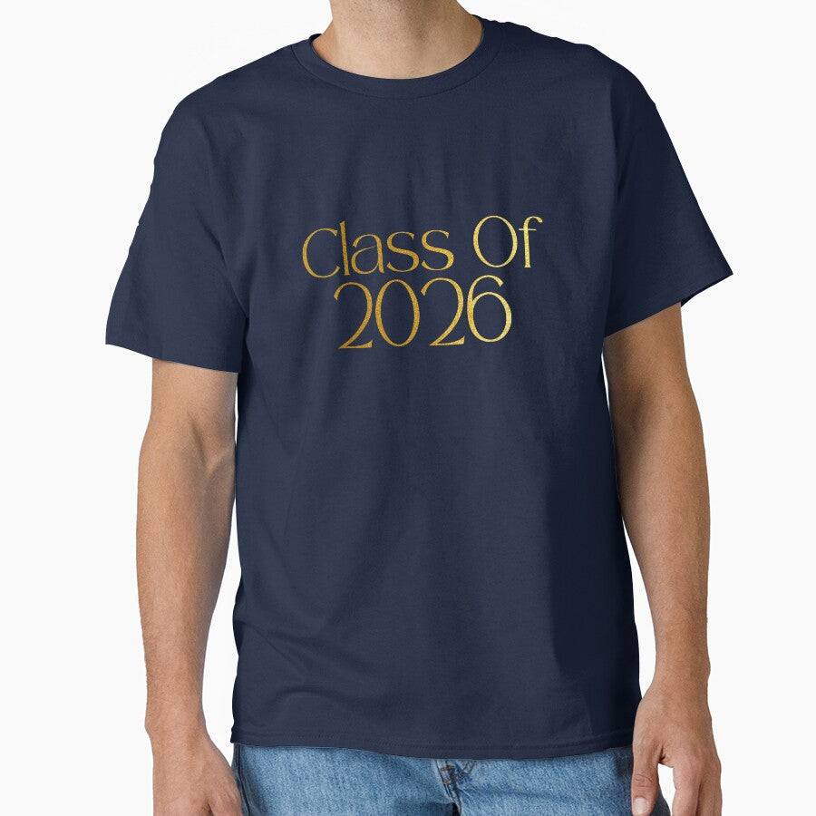 Class of 2026 Senior Grad Graduation 2026 Gold Look Typography by Artycom