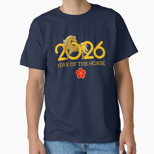 2026 Year of the Horse Lunar New Year Red and Gold by CHANCHANAI