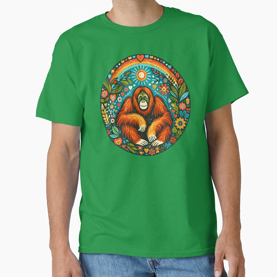 Orangutan - Hope for Wildlife Scandinavian Folk Art by heidiannemorris © by FOLK ART FUSION