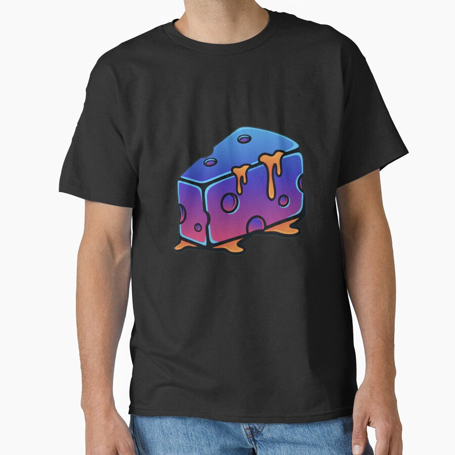 Melting Vaporwave Cheese - Retro Neon 80s Cyber Food by TSE DESIGN