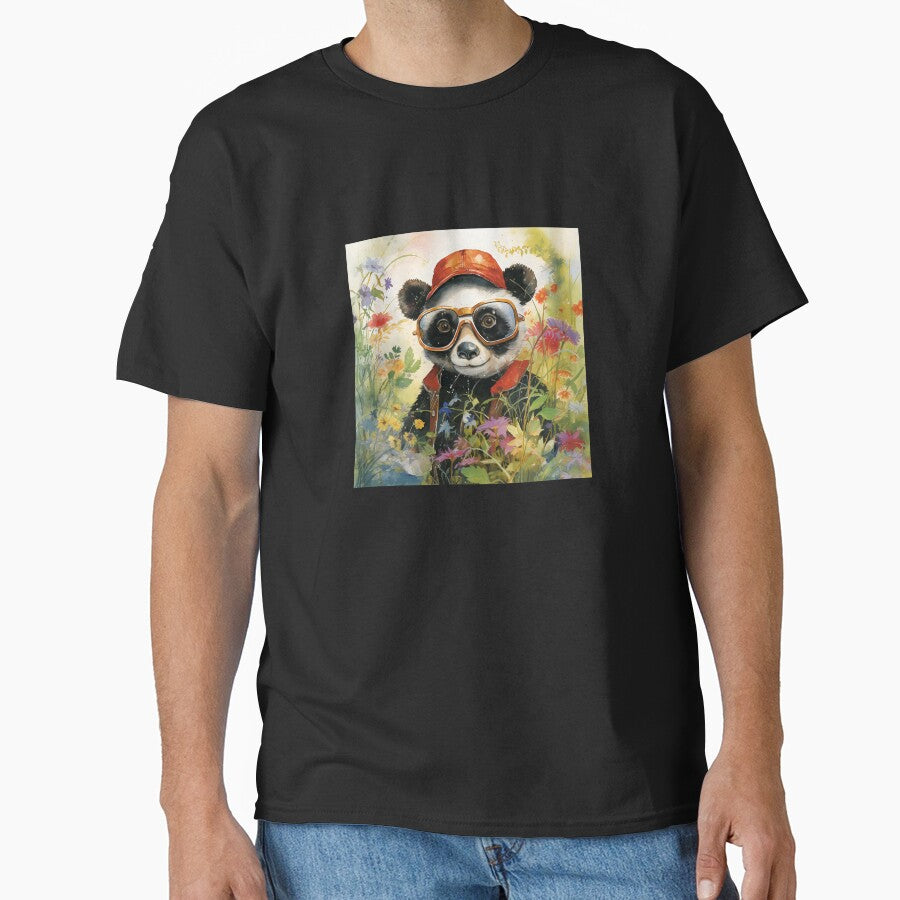 A PANDA WITH MODERN GLASSES by infinitearte