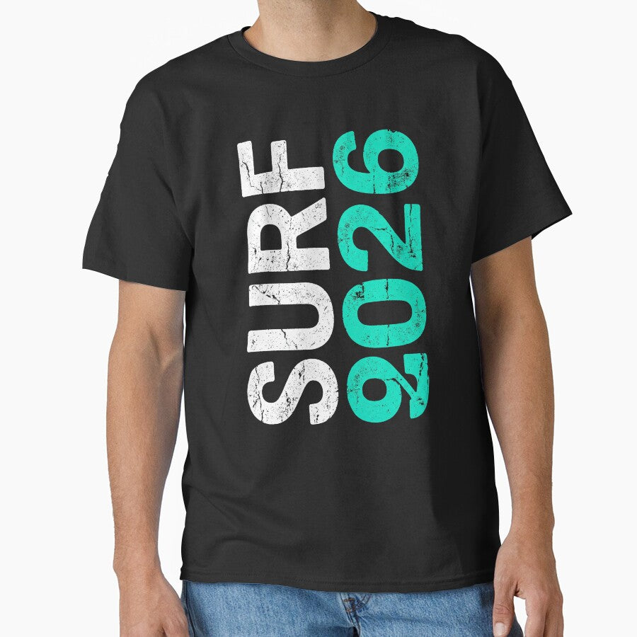 Surf 2026 Distressed Vertical Typography by TeNovaStudio