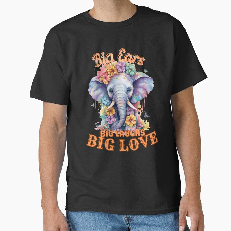 Big Ears, Big Laughs, Big Love. elephant portrait by ElephantVibes