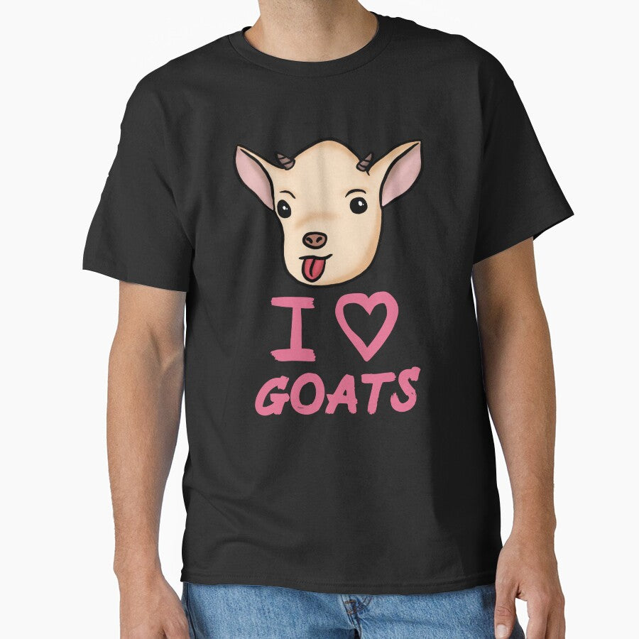 Funny Goat I Love Goats for Goat Lovers, Pink by Mochi-Merch
