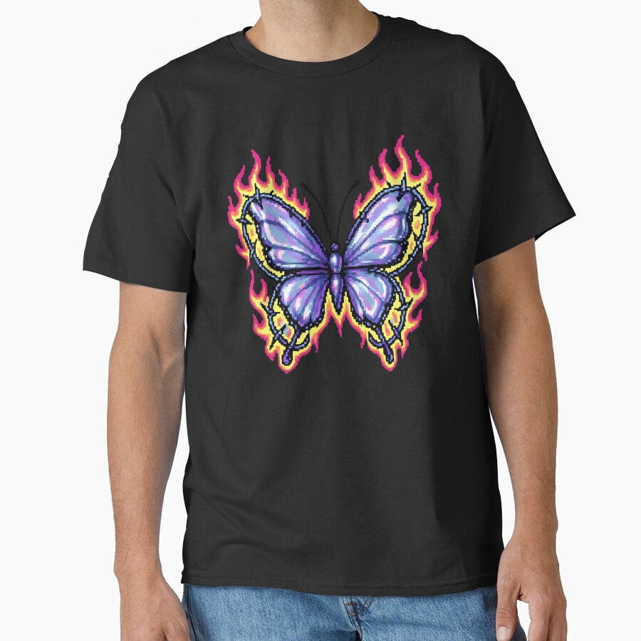 Pixel Chrome Butterfly – Y2K Retro Futurism by AwesomeBeyondLimits