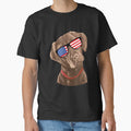 Funny Chocolate Labrador American Flag 4th of July by Nabaz83