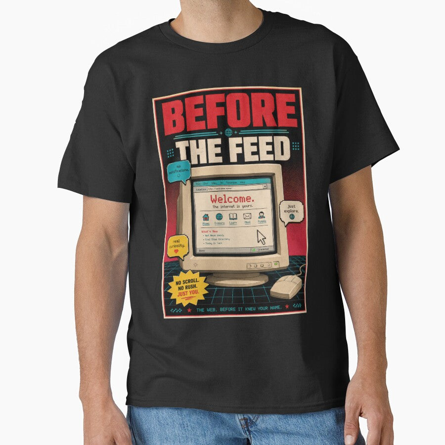 Before The Feed Retro Internet Poster by Sketchlegacy