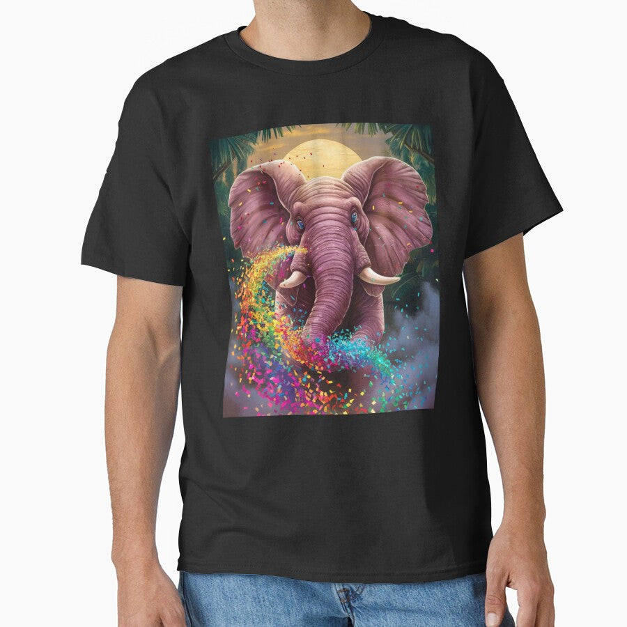 Elephant Portrait. rainbow elephant, colorful elephant, whimsical elephant by ElephantVibes