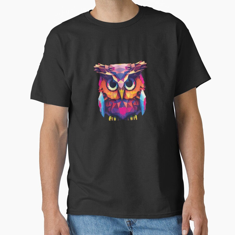 polygon Owl colorful by Animal-ink