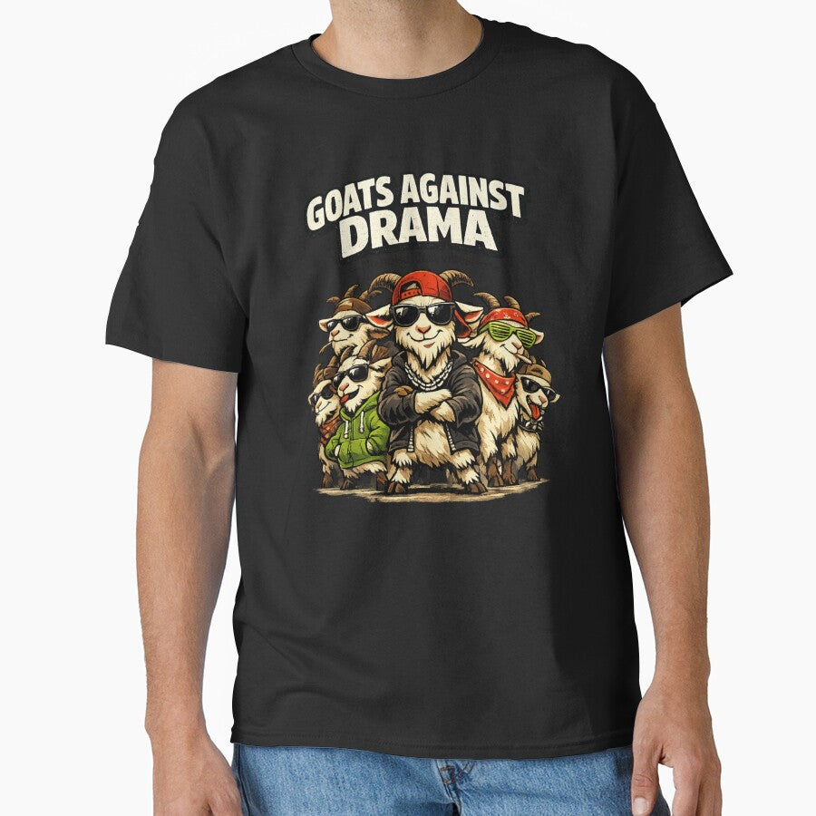 Goats Against Drama No Noise Vibes Funny Goat Lover by SFD101