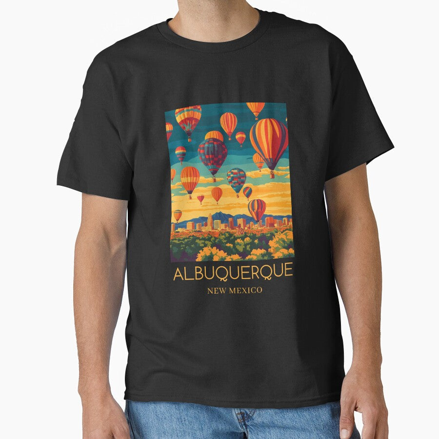 A Pop Art Travel Print of Albuquerque - New Mexico by StudioRedKoala