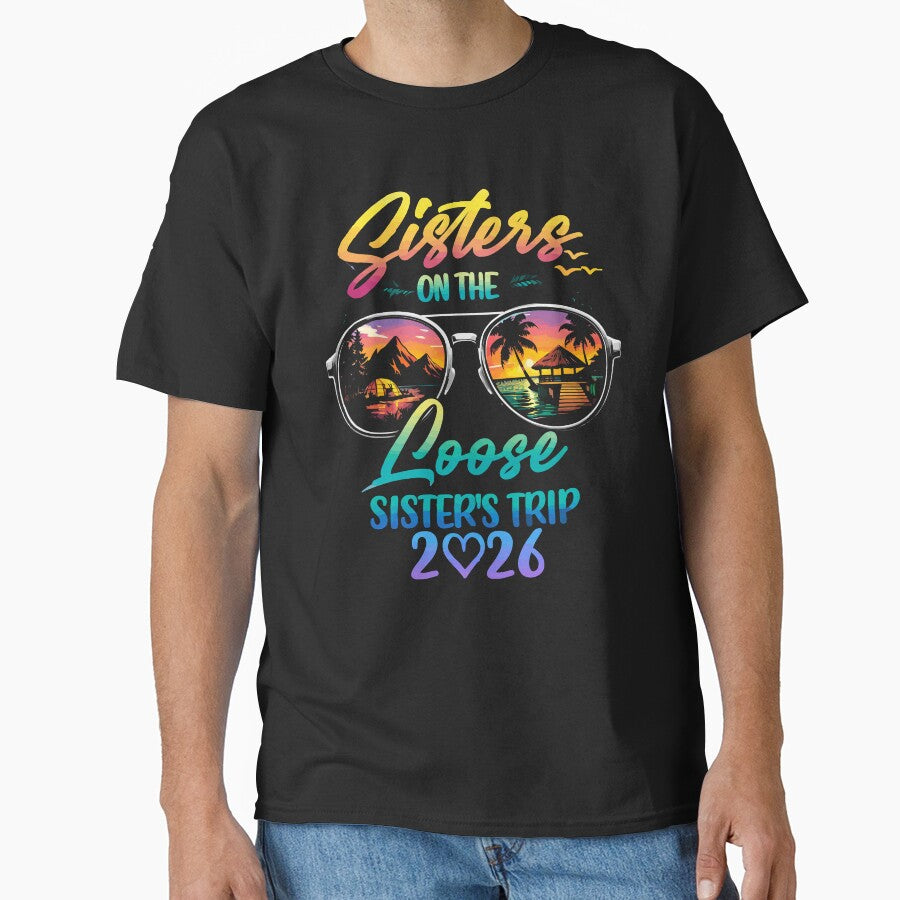 Sisters On The Loose Sister's Trip 2026 - Tropical Sunglasses Art by BendyBeasts