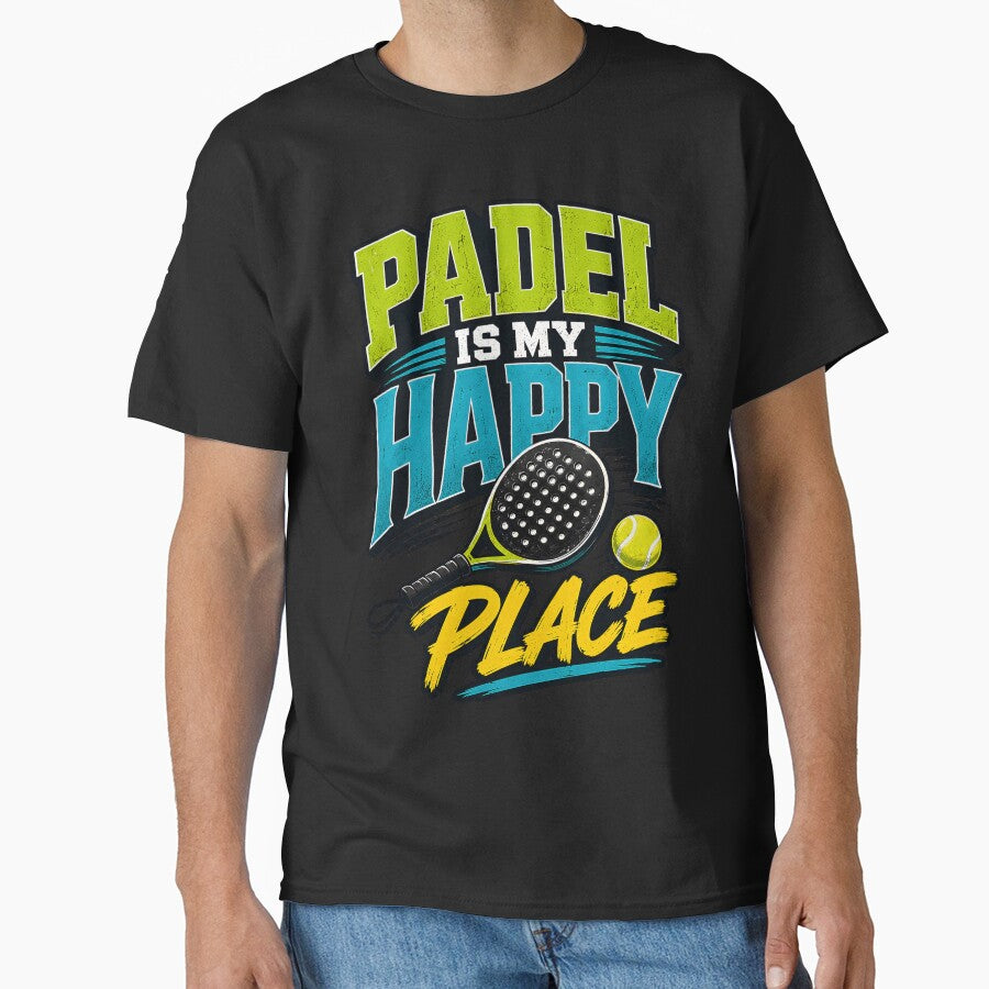 Padel Is My Happy Place Retro Sport by Mr Lee