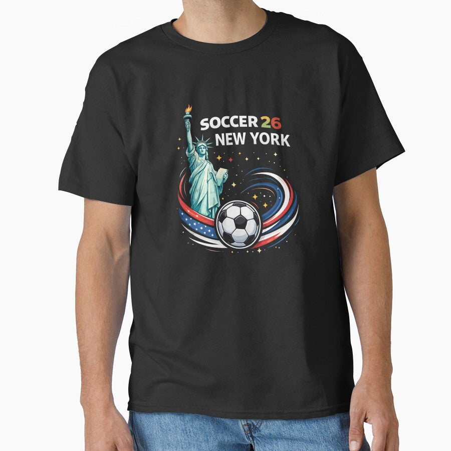 Soccer 26 New York Host City – Statue of Liberty Soccer Fan Shirt by MK-Charlie