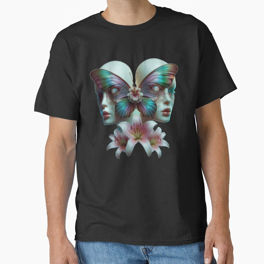 Ethereal Butterfly Faces and Floral Dream by LujziWorld