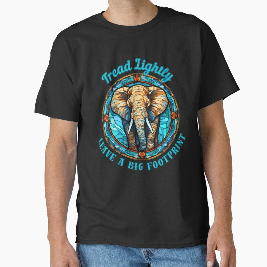 Tread Lightly, Leave A Big Footprint. funny elephant by ElephantVibes