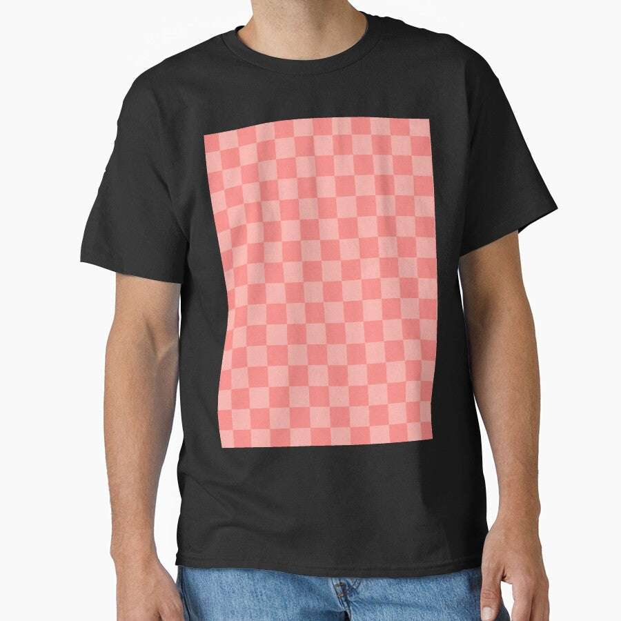 Checkerboard Mini Check Pattern in Double Blush Pink by kierkegaard