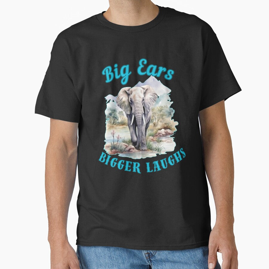Big Ears, Bigger Laughs. funny elephant by ElephantVibes