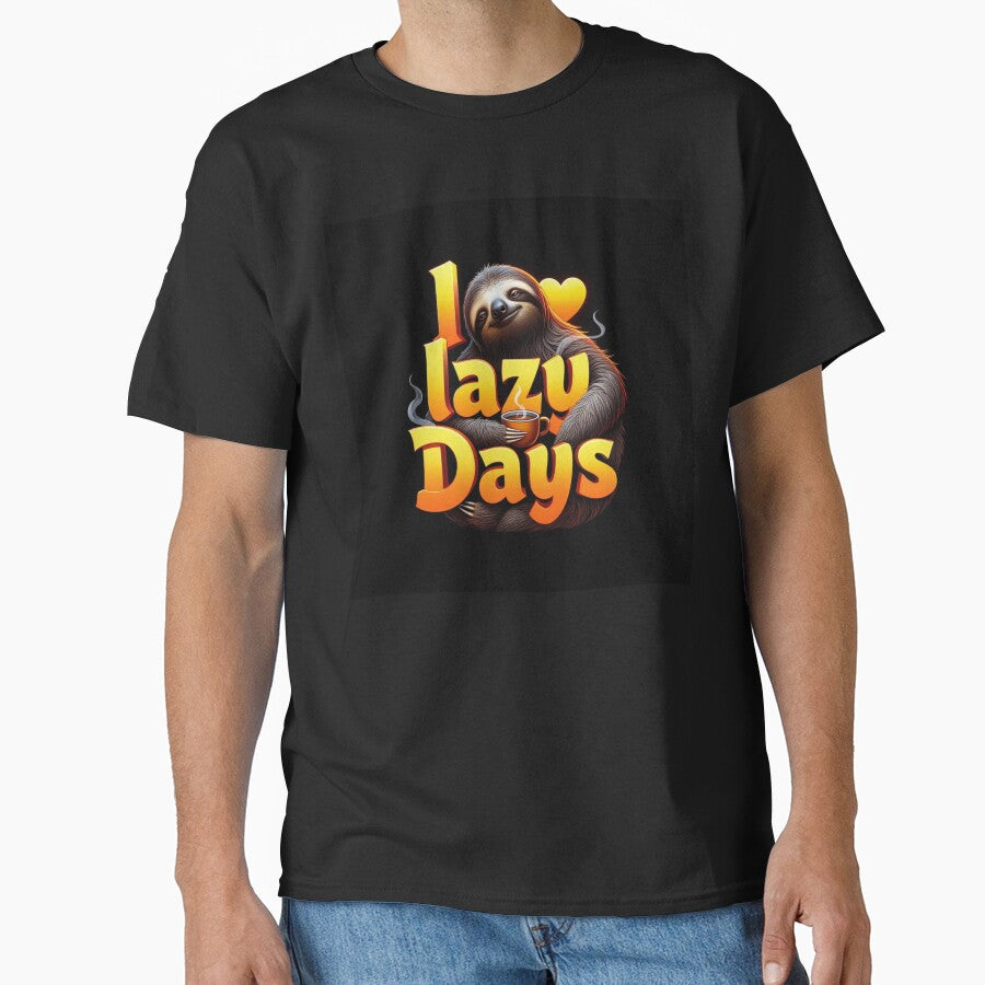 I Love Lazy Days sloth design by Vintage Designs +