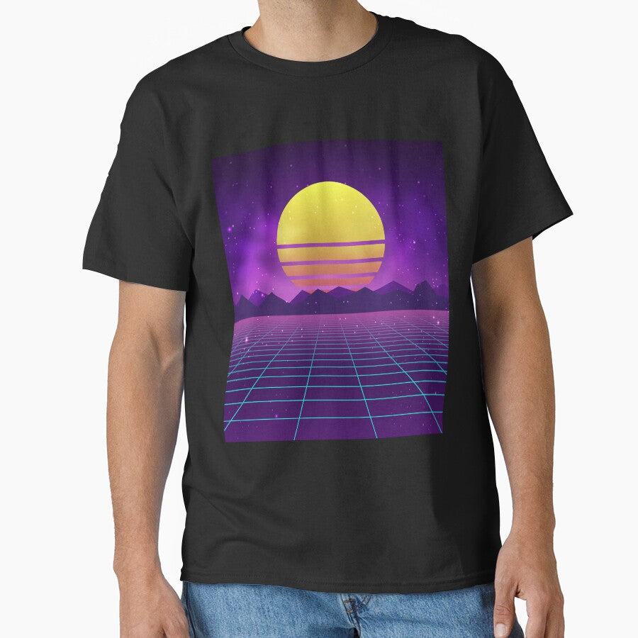 Sunset Grid Lines Vaporwave Aesthetics by MaiZephyr