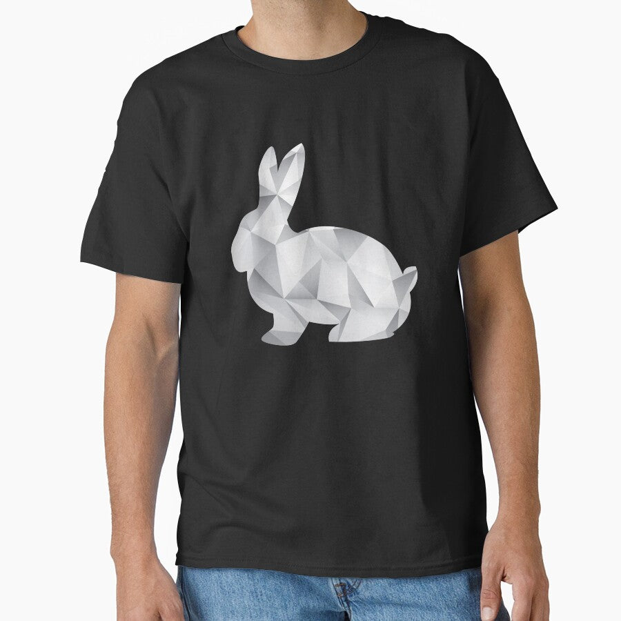 rabbit art polygon gift funny gift for farmer by alaechamlal