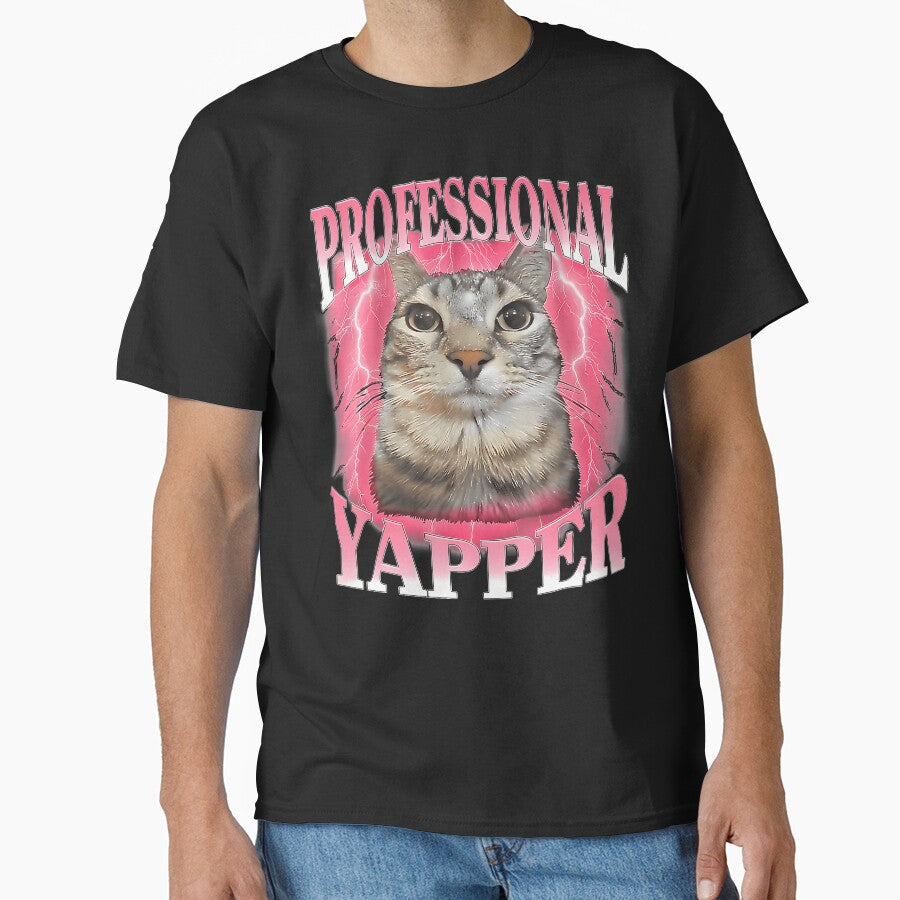 Professional Yapper Cat Funny Oddly Specific Dank Meme by Apparel-Vortex