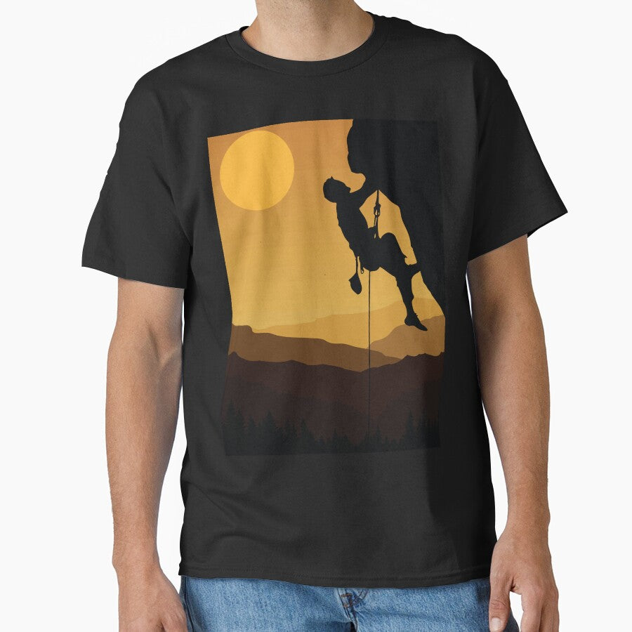Retro Rock Climbing Bouldering 80s Mountain Rock Climber by merchzy