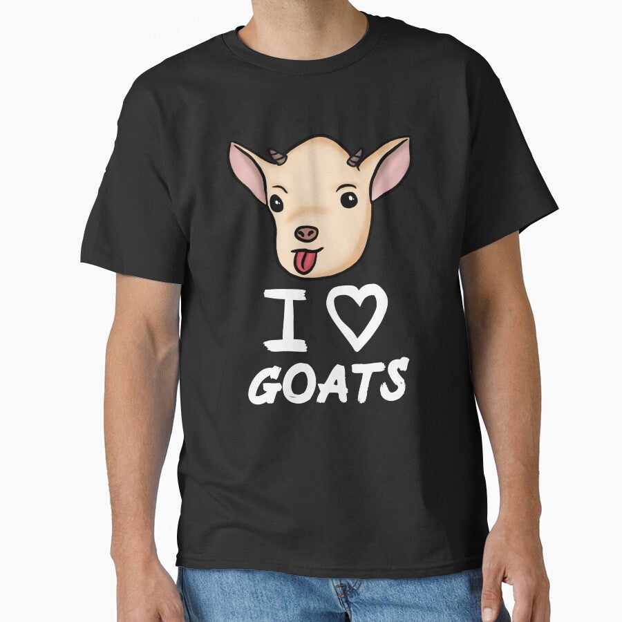 Funny Goat I Love Goats for Goat Lovers, White by Mochi-Merch