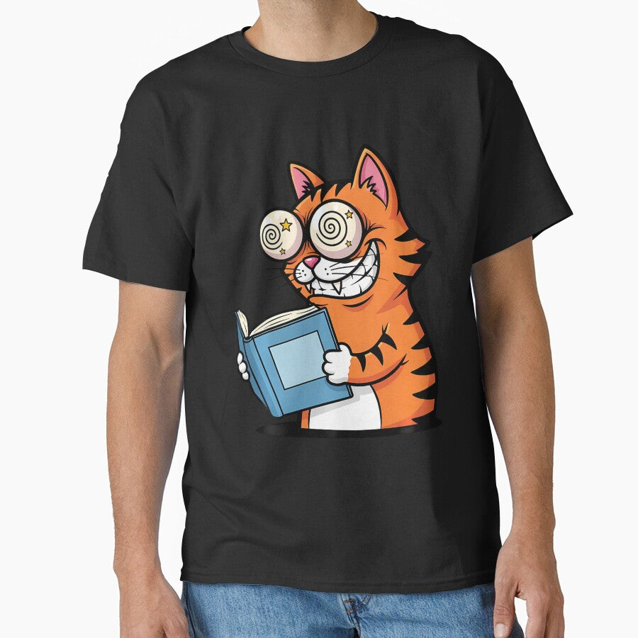 Cat Reading A Book Crazy Kitty Bookworm by ogxbxkmkvx25