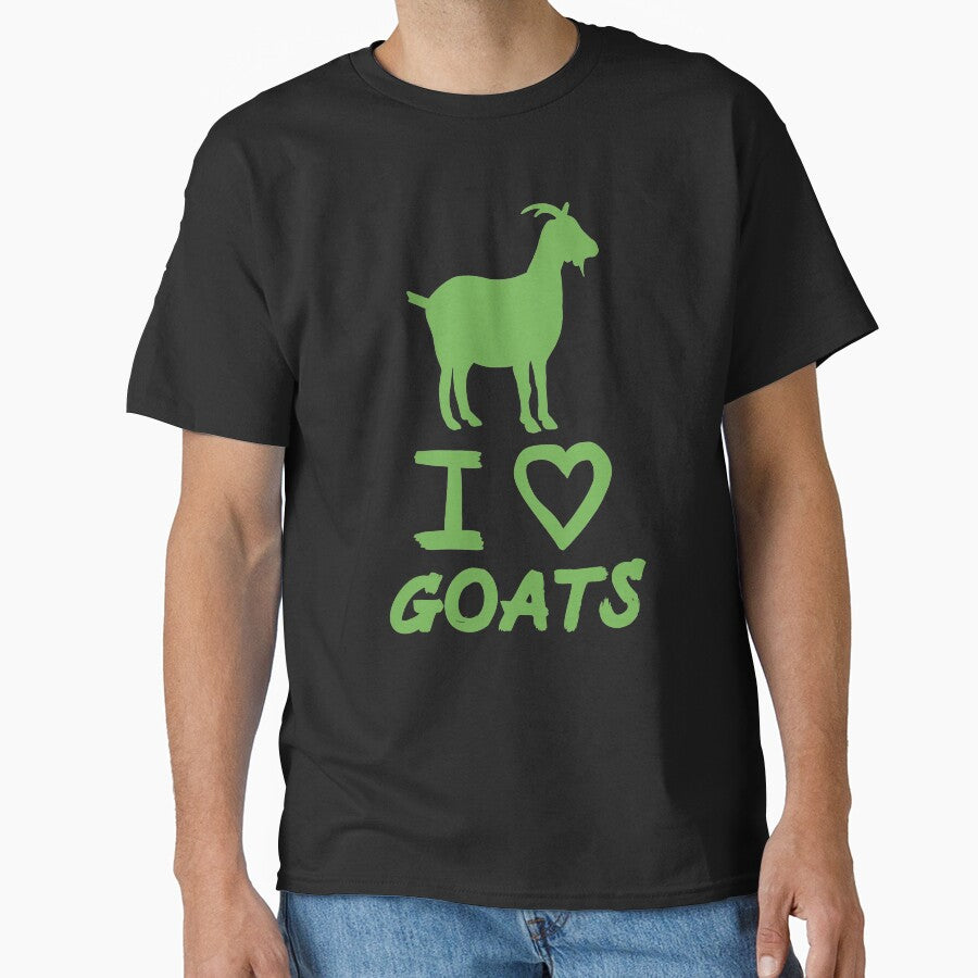 Green I Love Goats for Goat Lovers by Mochi-Merch