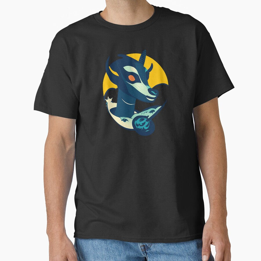 Moon Goat Abstract Sticker Design by Litheon