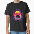Drive Beyond — Retrowave Synthwave 80s Neon Car Sunset Palm Trees Night Art by ArtoryWorks