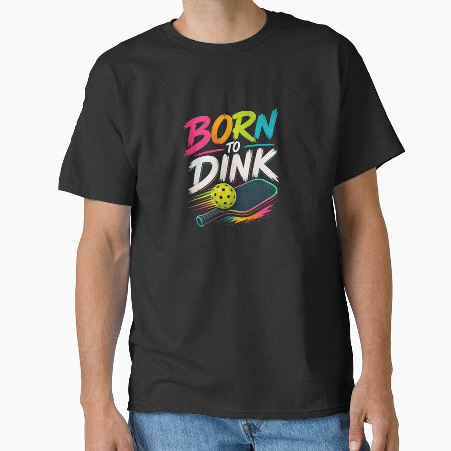 Born To Dink Pickleball Retro Design by Rally Ink Designs