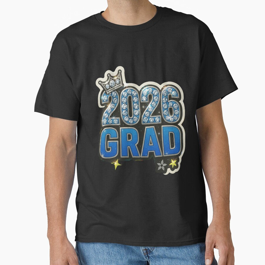 2026 GRAD Sticker – Diamond Crown by 3free3street - Neon & Graffiti Digital Art