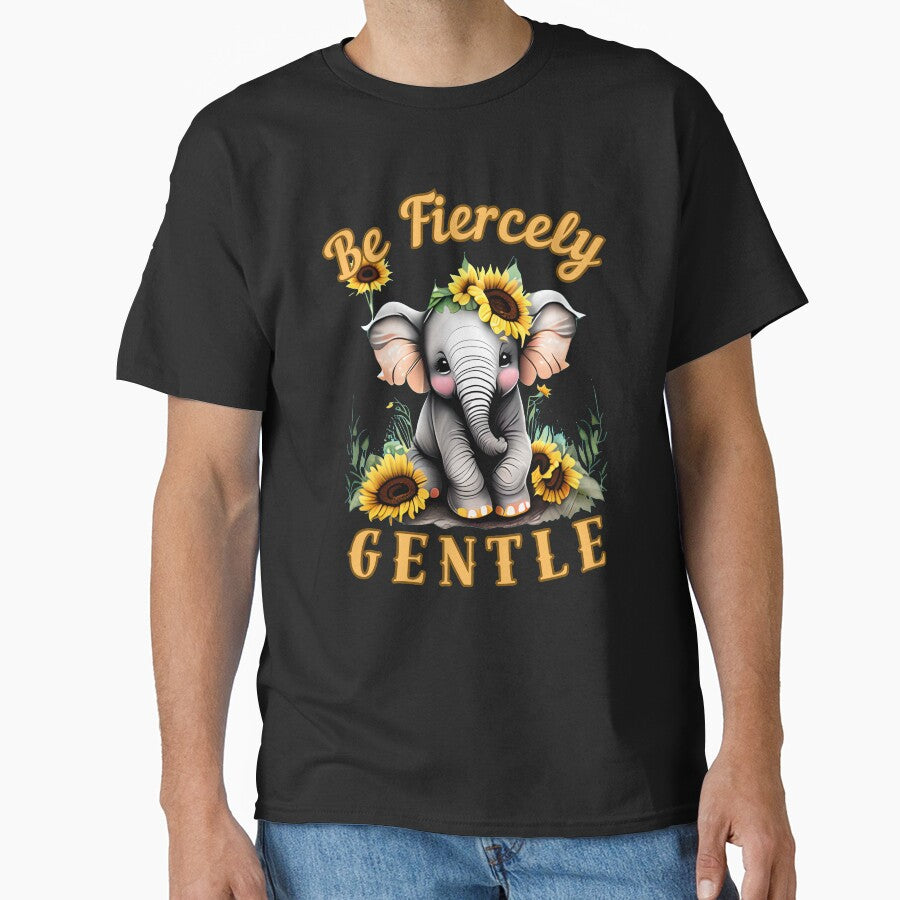 Be Fiercely Gentle. watercolor elephant by ElephantVibes
