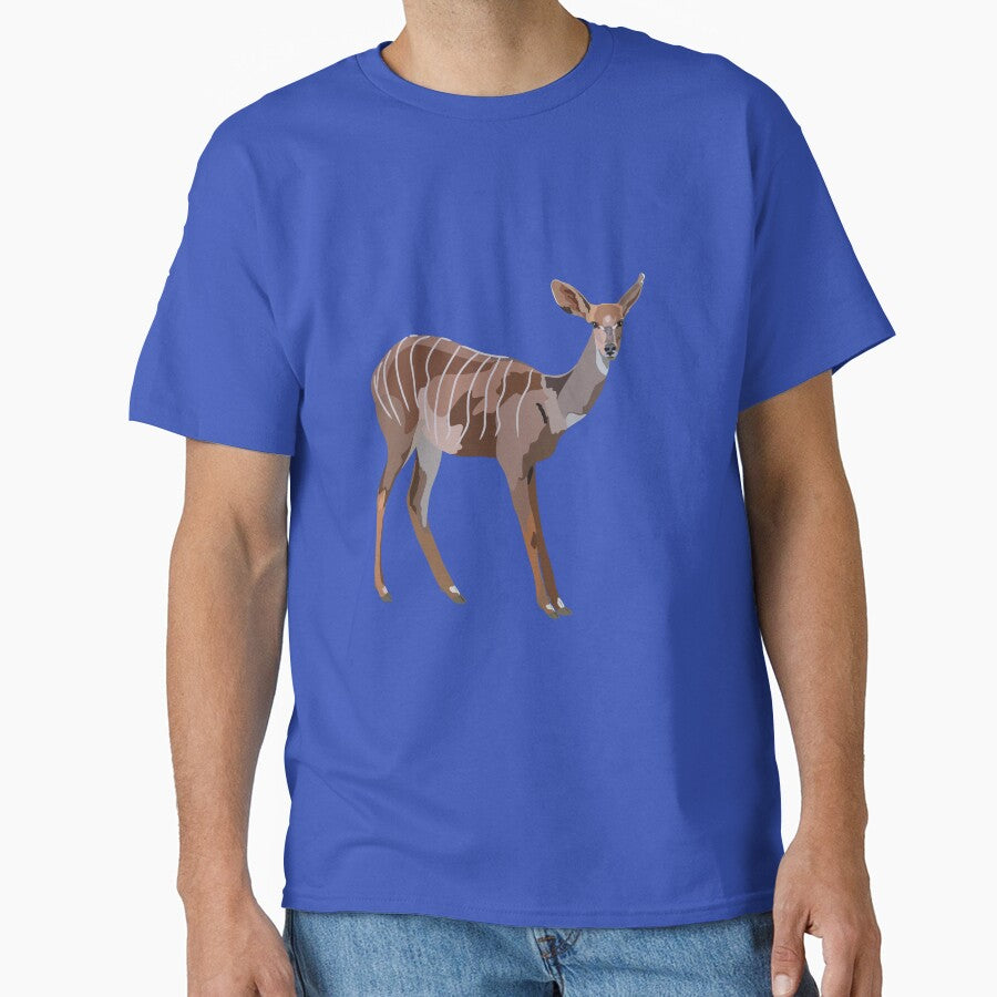 L is for Lesser Kudu,Lesser Kudu – Graceful African Antelope Wildlife Illustration by PrettylittlepastelUk