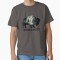 Preserve & Protect Nature Double Exposure Bison Silhouette Trees Forest Save the Environment Climate Change Wilderness Hiking Camping by ArcticFoxStudio