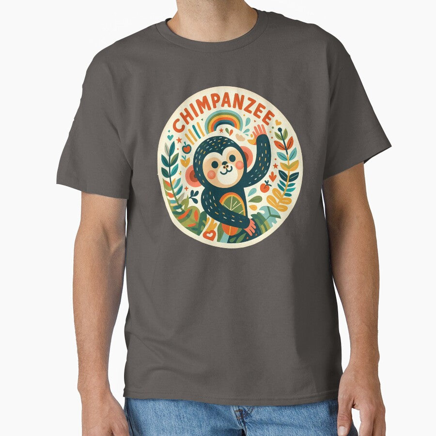 Chimpanzee - Hope for Wildlife Scandinavian Folk Art by heidiannemorris © by FOLK ART FUSION