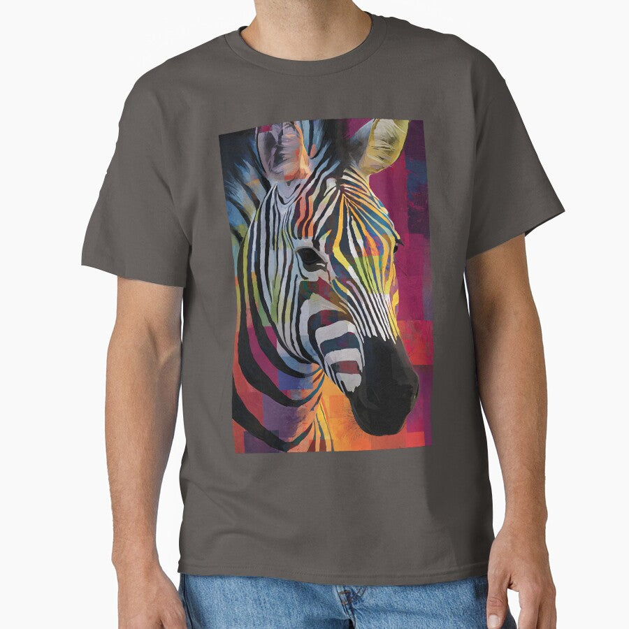 Protect the Wild Zebra - Bold Wildlife Artwork with Striking Color Spectrum and Energy by OlfactoART Studio