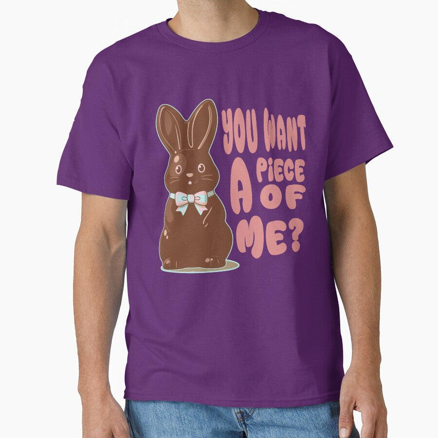 Chocolate Bunny Do You Want Piece of Me Funny Easter Rabbit by Colorfulman