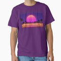Retro Synthwave Sunset Drive with Palm Trees by powersunlight
