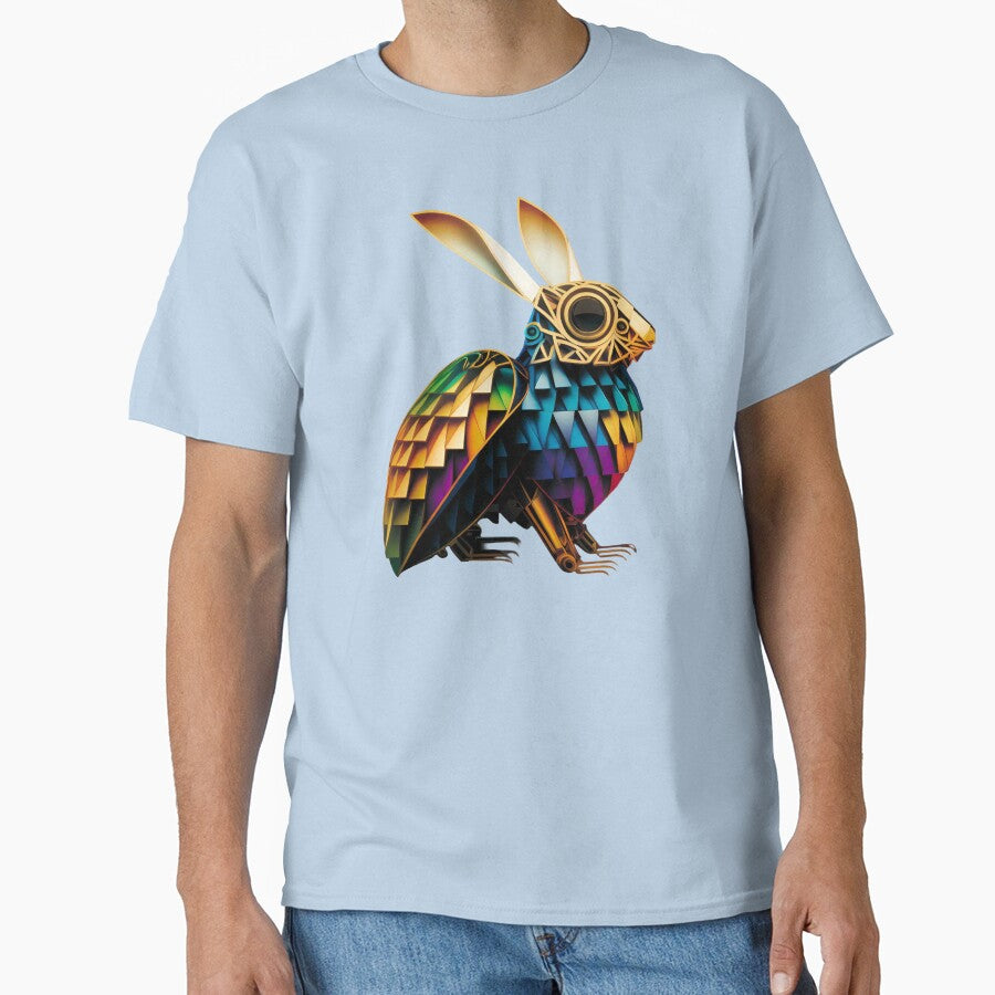 Art Deco Steampunk Rabbit Bird | Rainbow Heart Rabbit | Rainbow Easter | high resolution by Synthetic-Intel