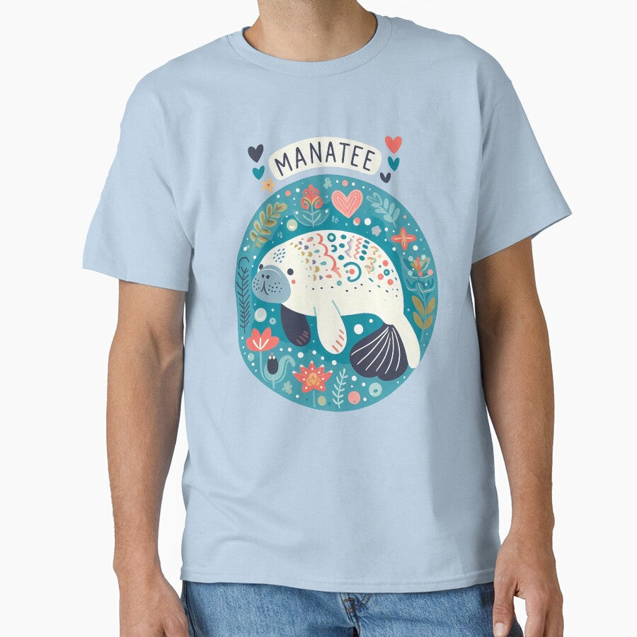 Manatee - Hope for Wildlife Scandinavian Folk Art by heidiannemorris © by FOLK ART FUSION